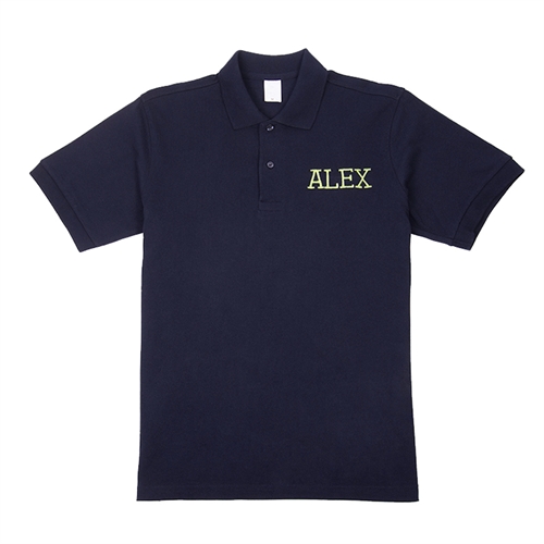 Polo bordado XS Custom Navy para adultos